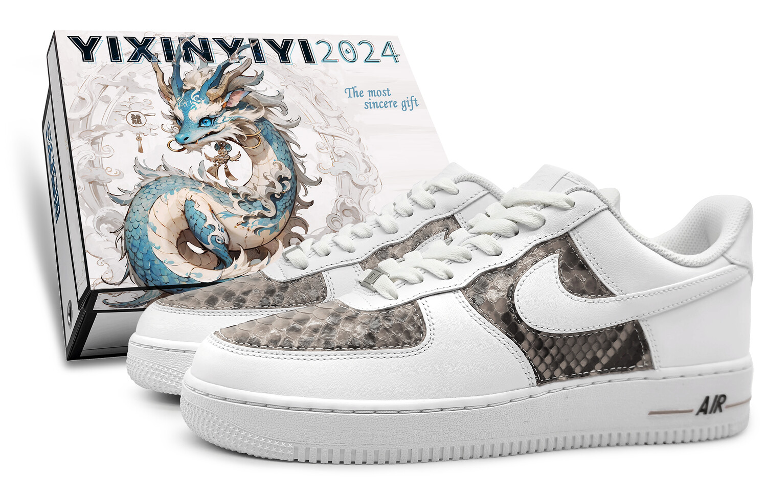 

Кроссовки Nike Air Force 1 Skateboarding Shoes Women's Low-top White, серый