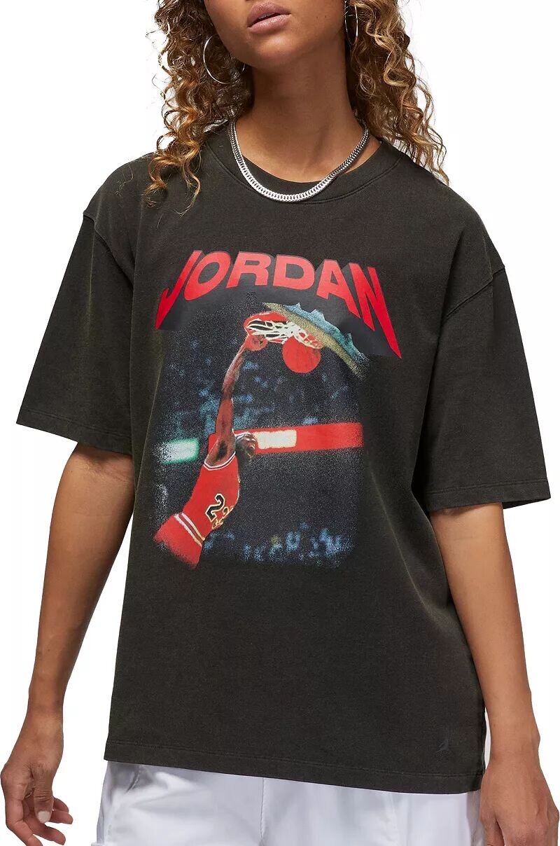 

Женская футболка Jordan (Her)itage с короткими рукавами и рисунком, черный