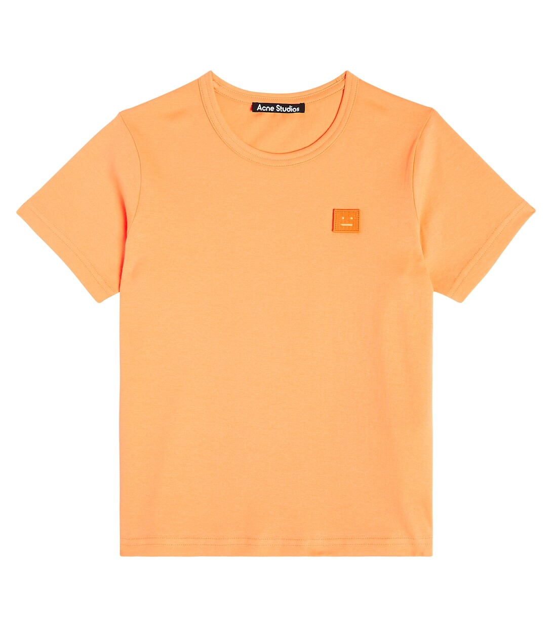 

Футболка из хлопкового джерси для лица Acne Studios Kids, апельсин