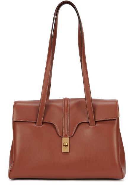 

Сумка Medium Soft 16 из гладкой телячьей кожи Celine, бежевый