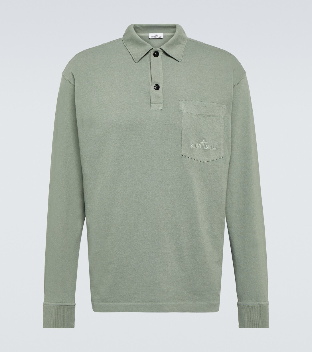 

Хлопковая рубашка-поло Stone Island, зеленый