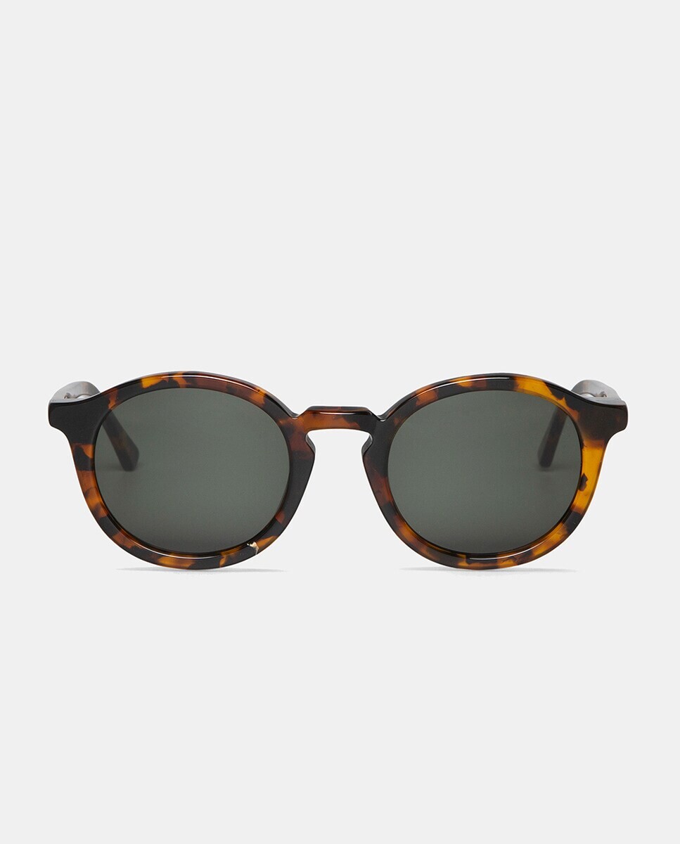 

Коричневые овальные солнцезащитные очки из ацетата Mr. Boho, коричневый