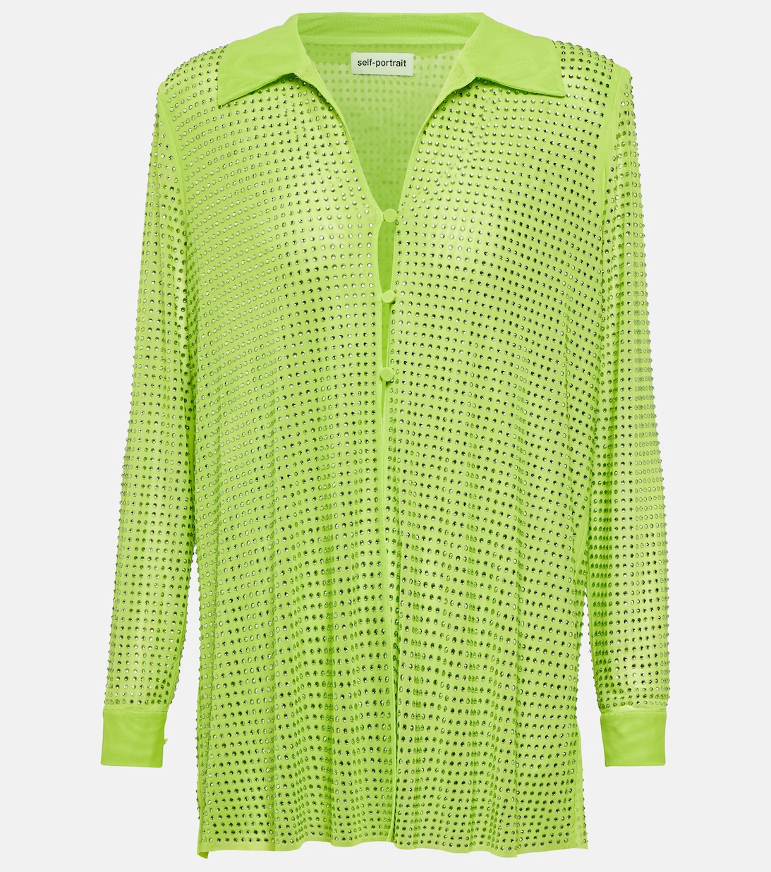 Украшенная рубашка SELF-PORTRAIT, зеленый