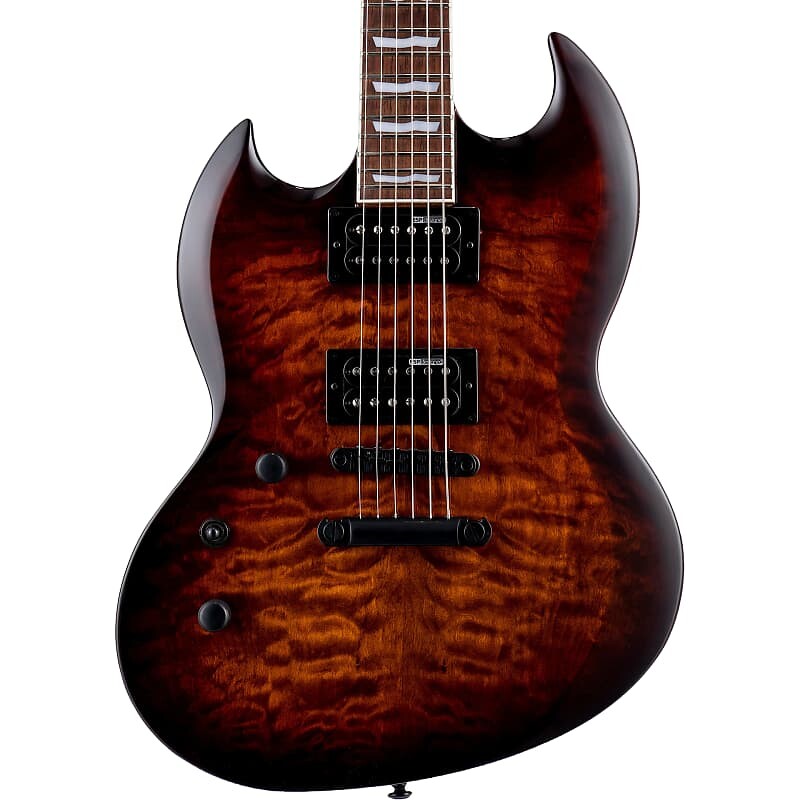 

Электрогитара LTD Viper-256 Left Handed Electric Guitar, Dark Brown Sunburst