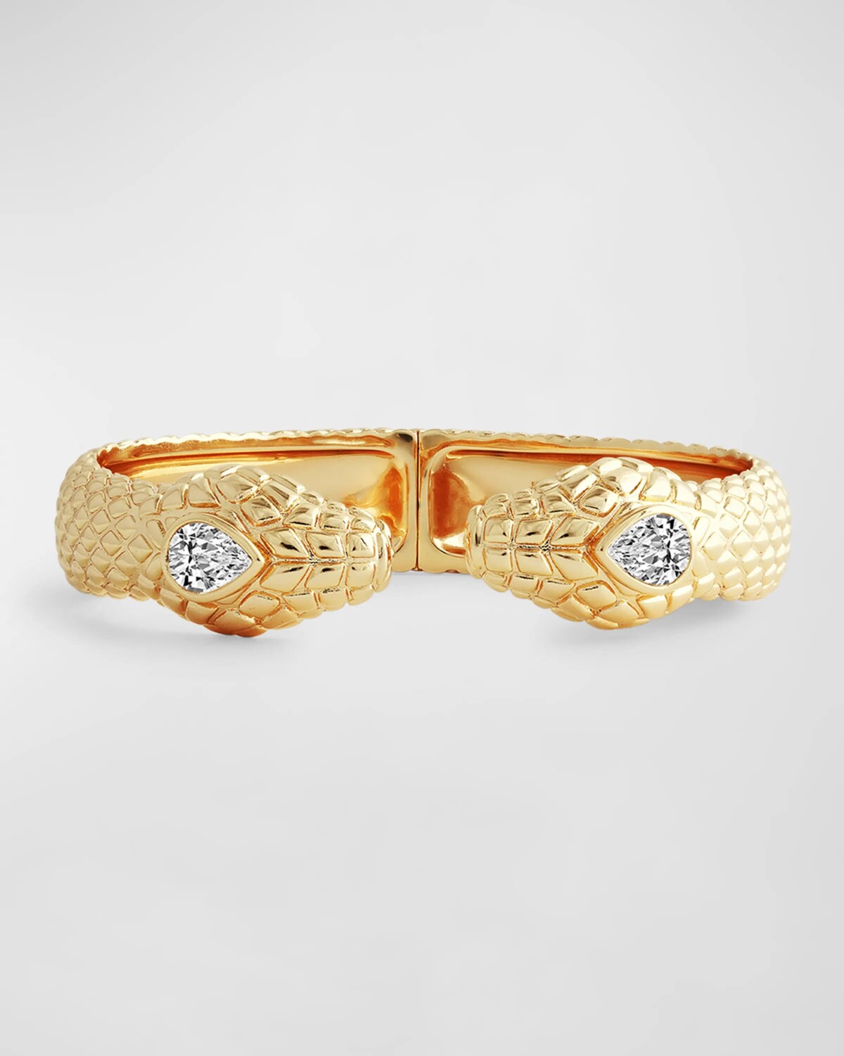 

Браслет на шарнирах с двойной головкой змеи Anabel Aram Jewelry, цвет Gold
