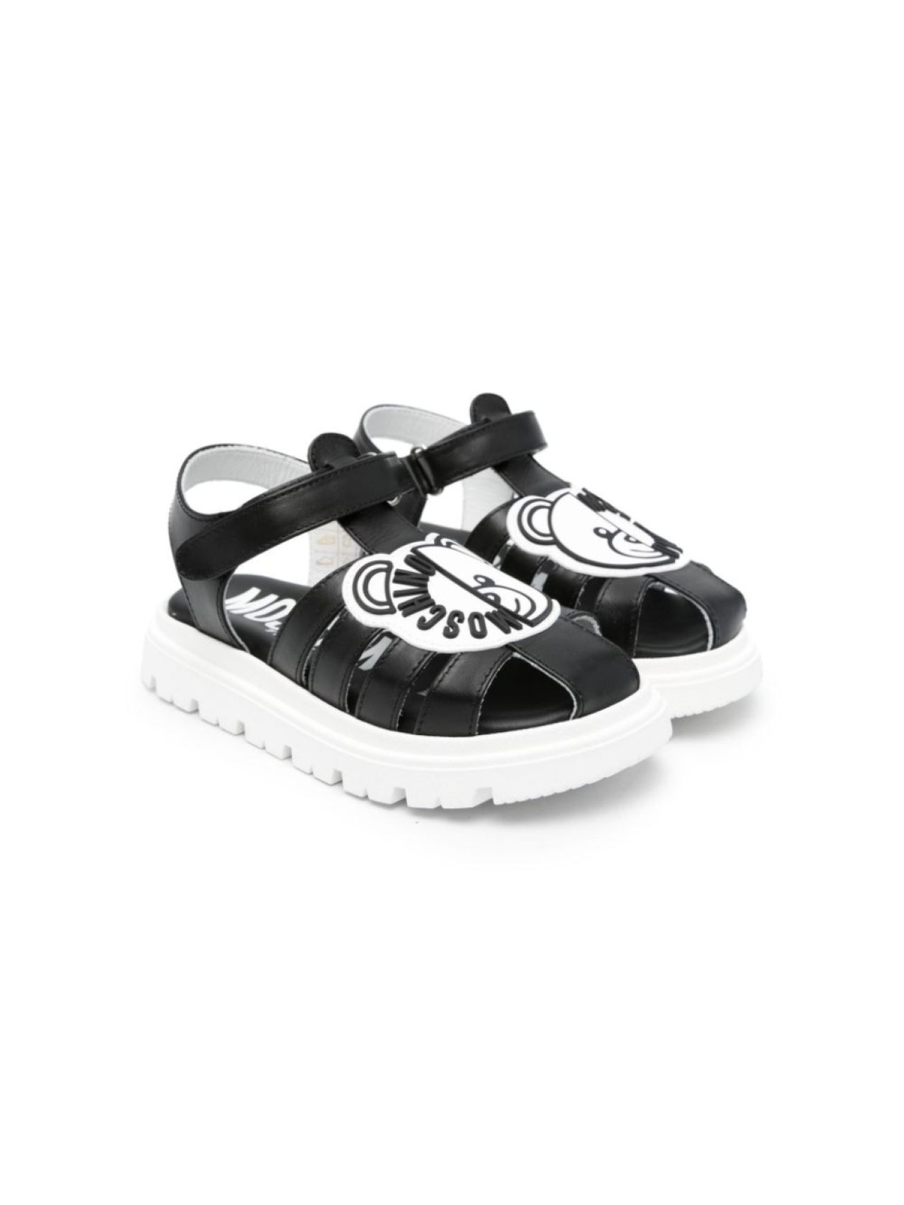 

Moschino Kids сандалии Leo с аппликацией Teddy, черный