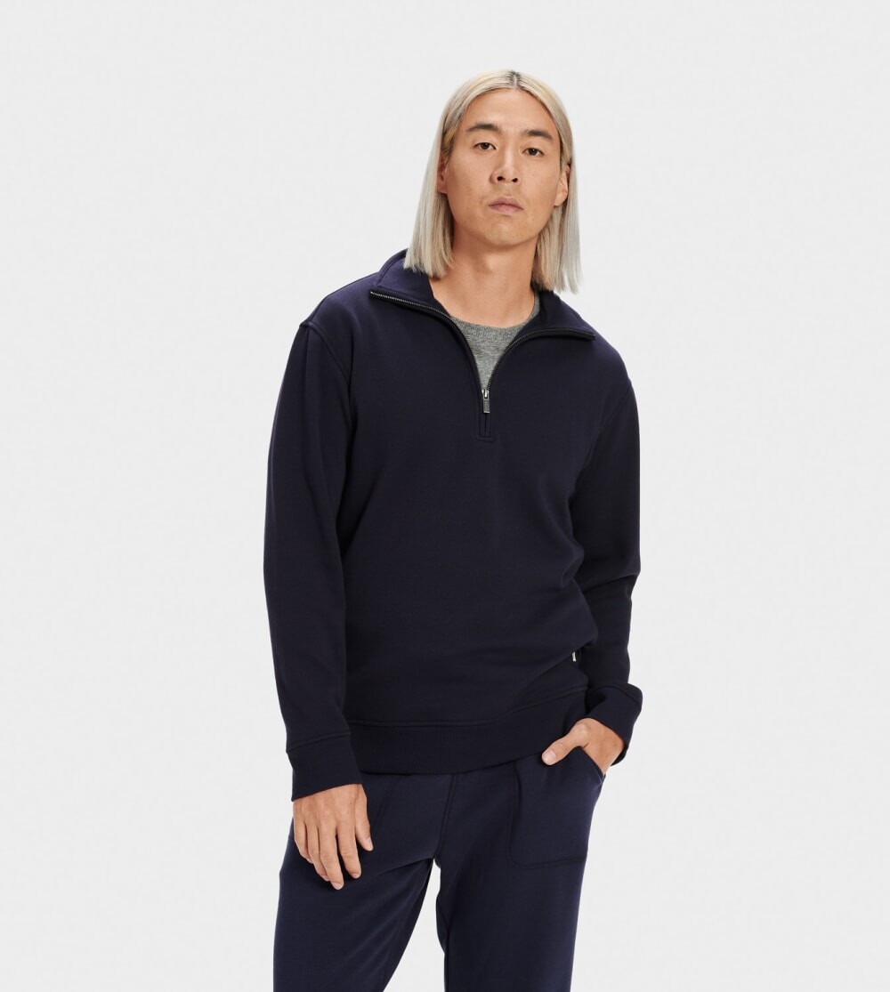 

Толстовка Zeke Half Zip Pullover UGG, синий