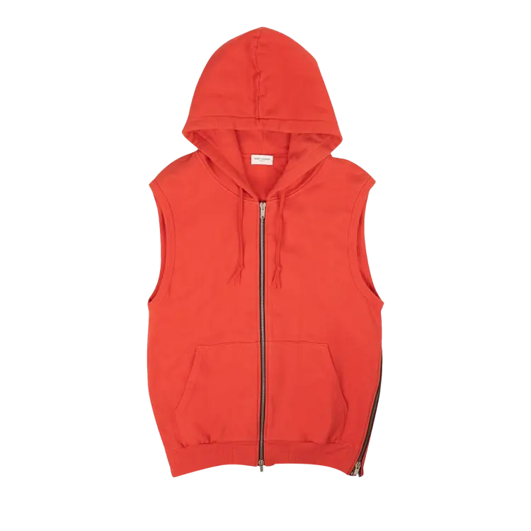 

Худи Saint Laurent Sleeveless Zip 'Red', красный