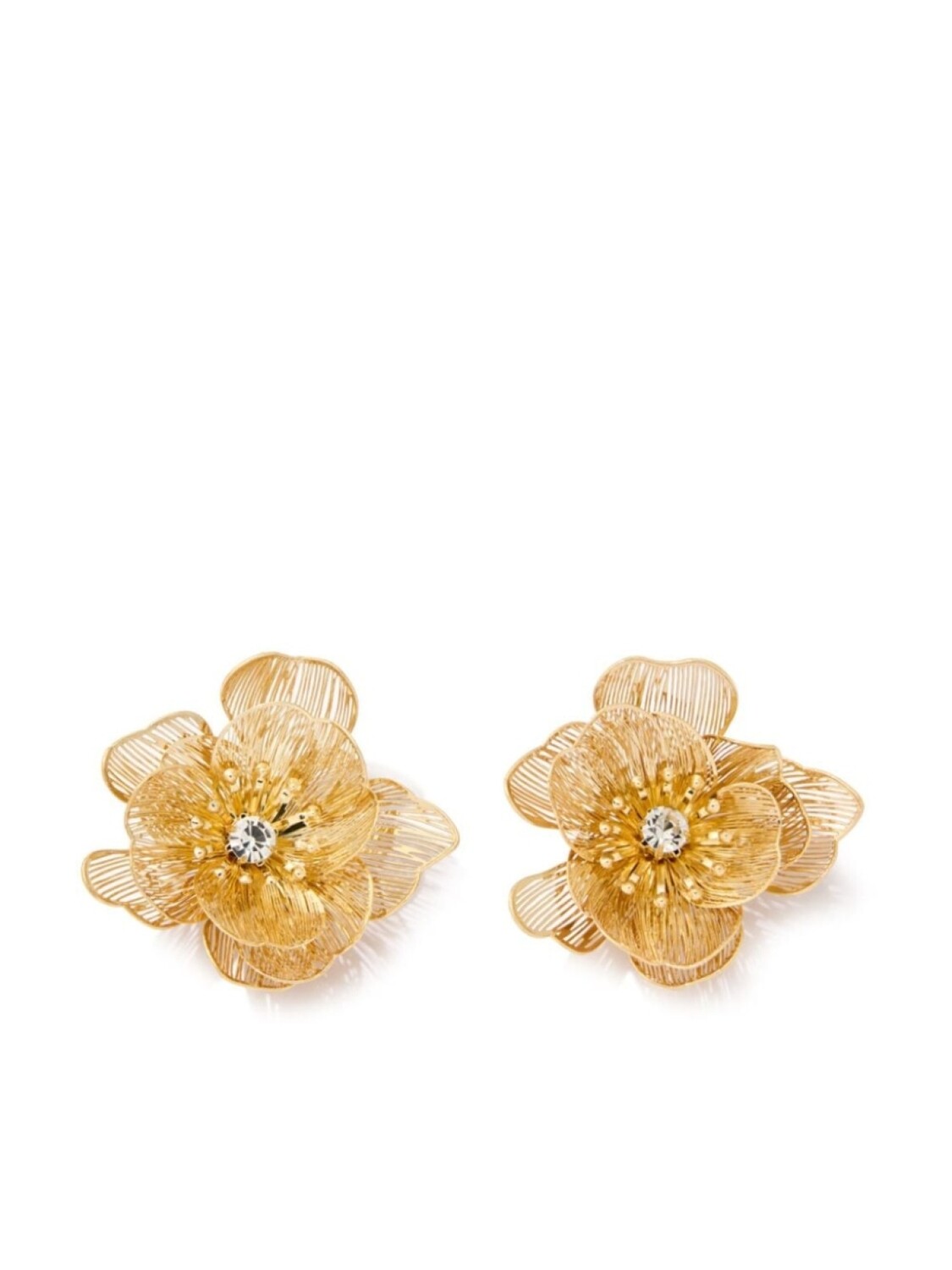 

Серьги-гвоздики с цветочным декором Carolina Herrera, золотой