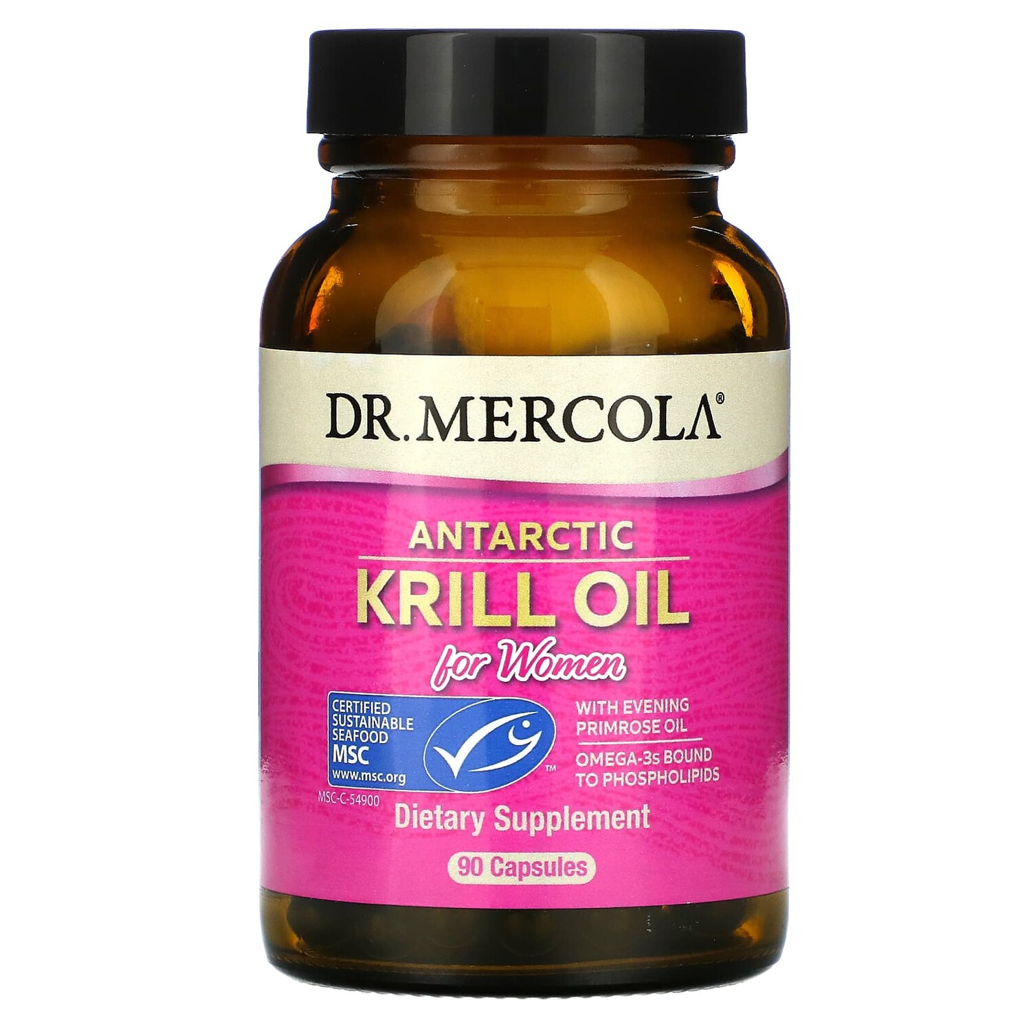 

Масло антарктического криля для женщин, 90 капсул, Dr. Mercola
