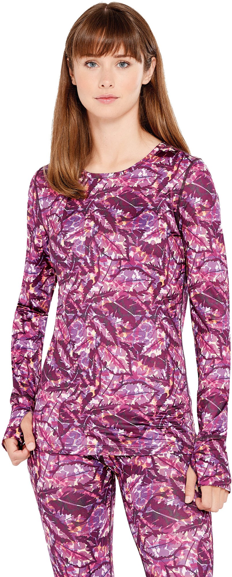 Базовый топ Cloud Nine с круглым вырезом и круглым вырезом — женский Terramar, фиолетовый футболка uniqlo heattech scoop neck чёрный