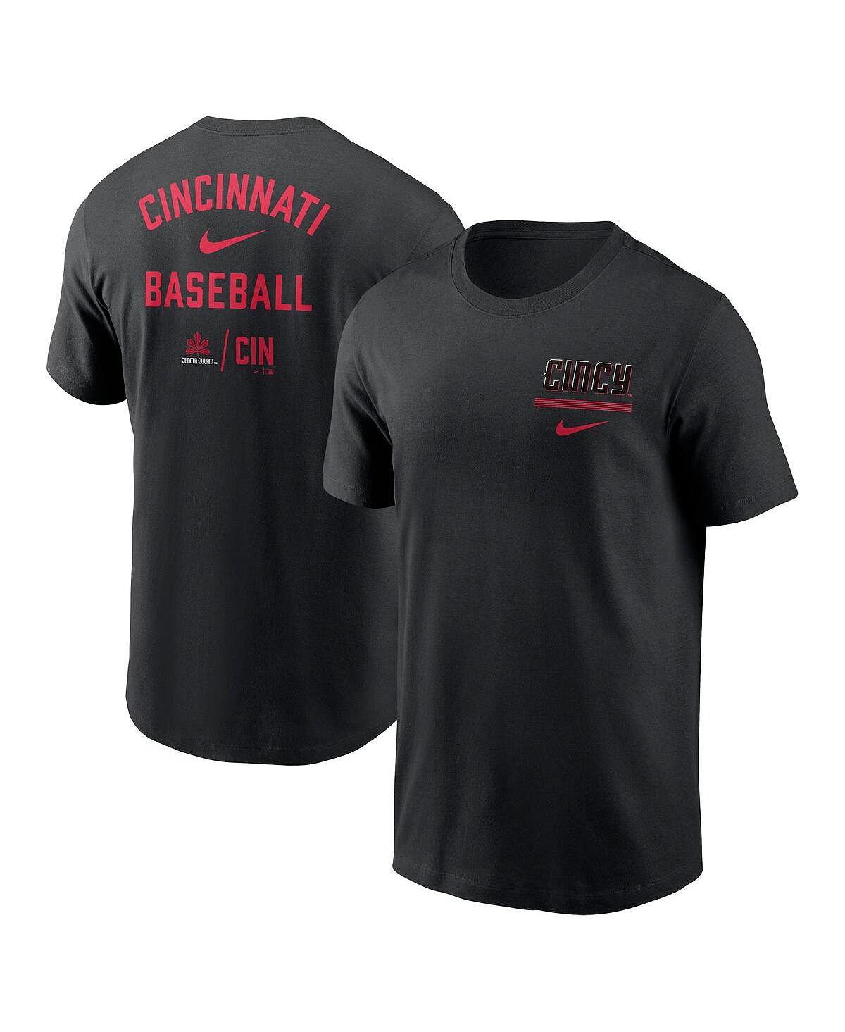 Мужская черная двойная футболка Cincinnati Reds 2023 City Connect Nike