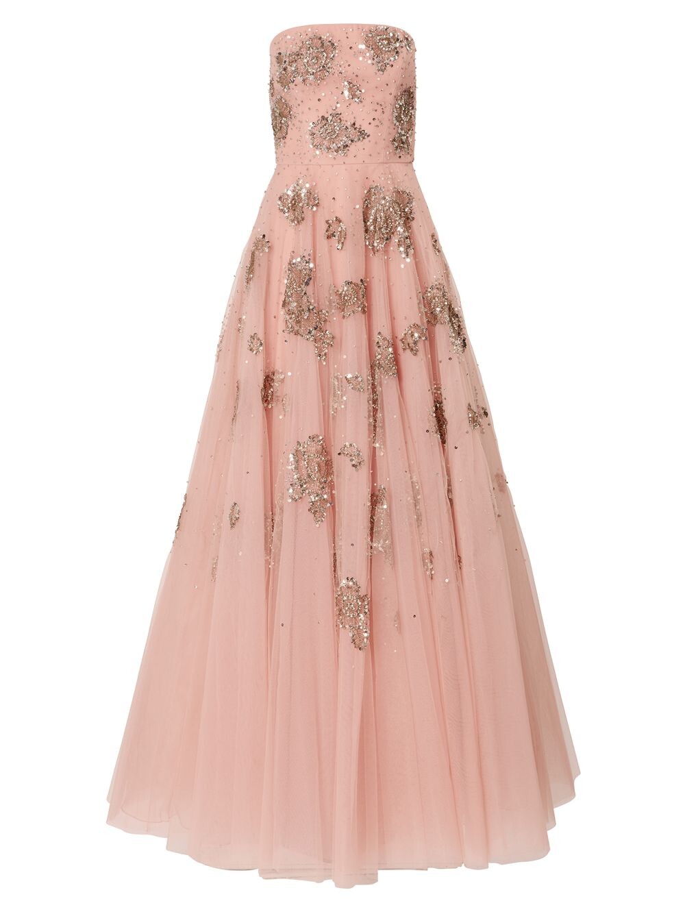 

Украшенное бальное платье без бретелек Carolina Herrera