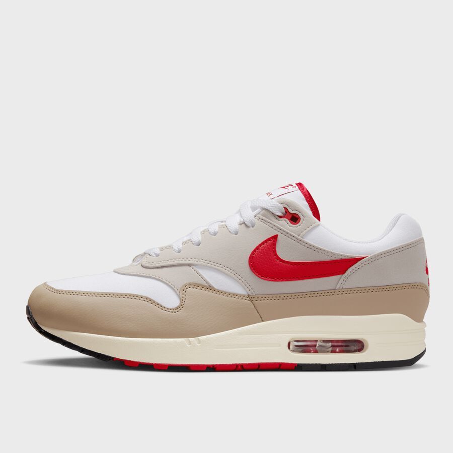 

Кроссовки Air Max 1 NIKE, цвет white/ university red-cream-limestone