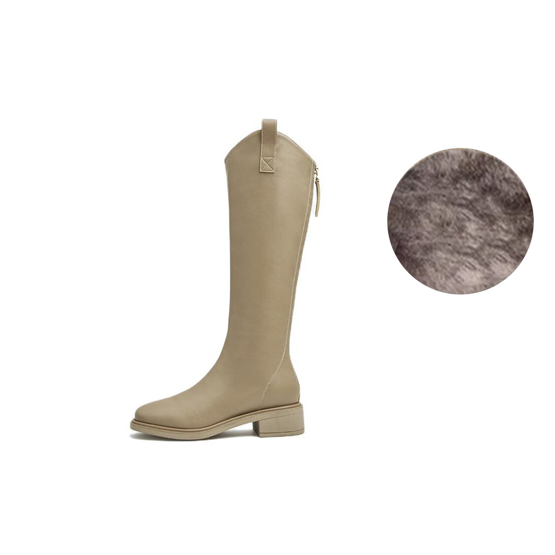 

Сапоги женские Basto, цвет Khaki velvet