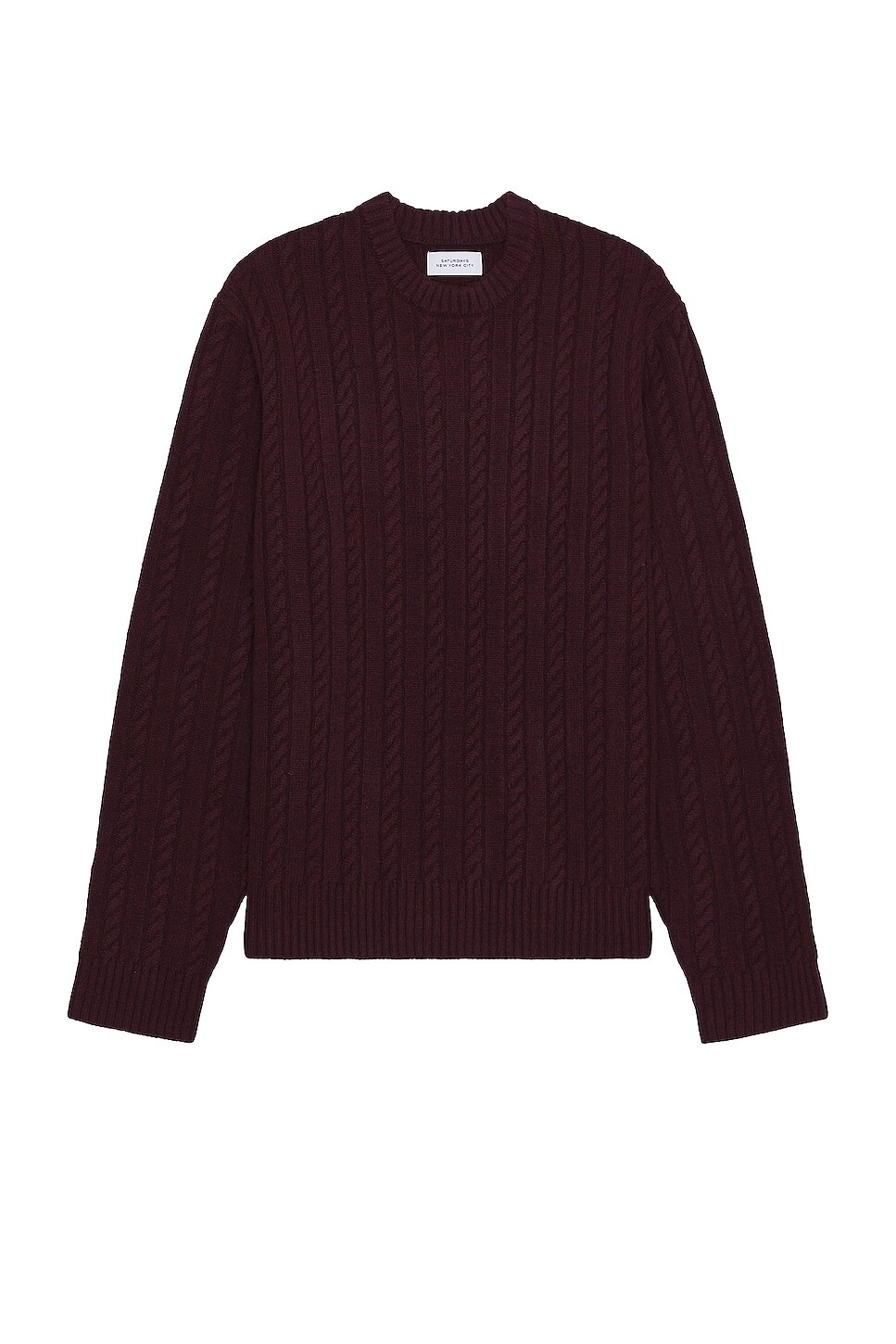 

Свитер SATURDAYS NYC Nico Cable Knit, цвет Chocolate Truffle