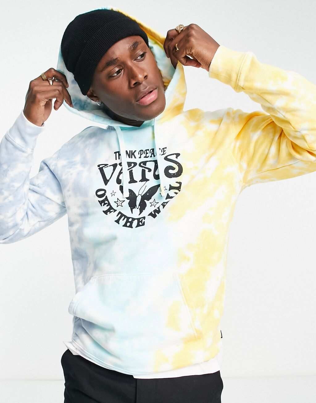 

Разноцветная худи с принтом тай-дай Vans Happy Thoughts
