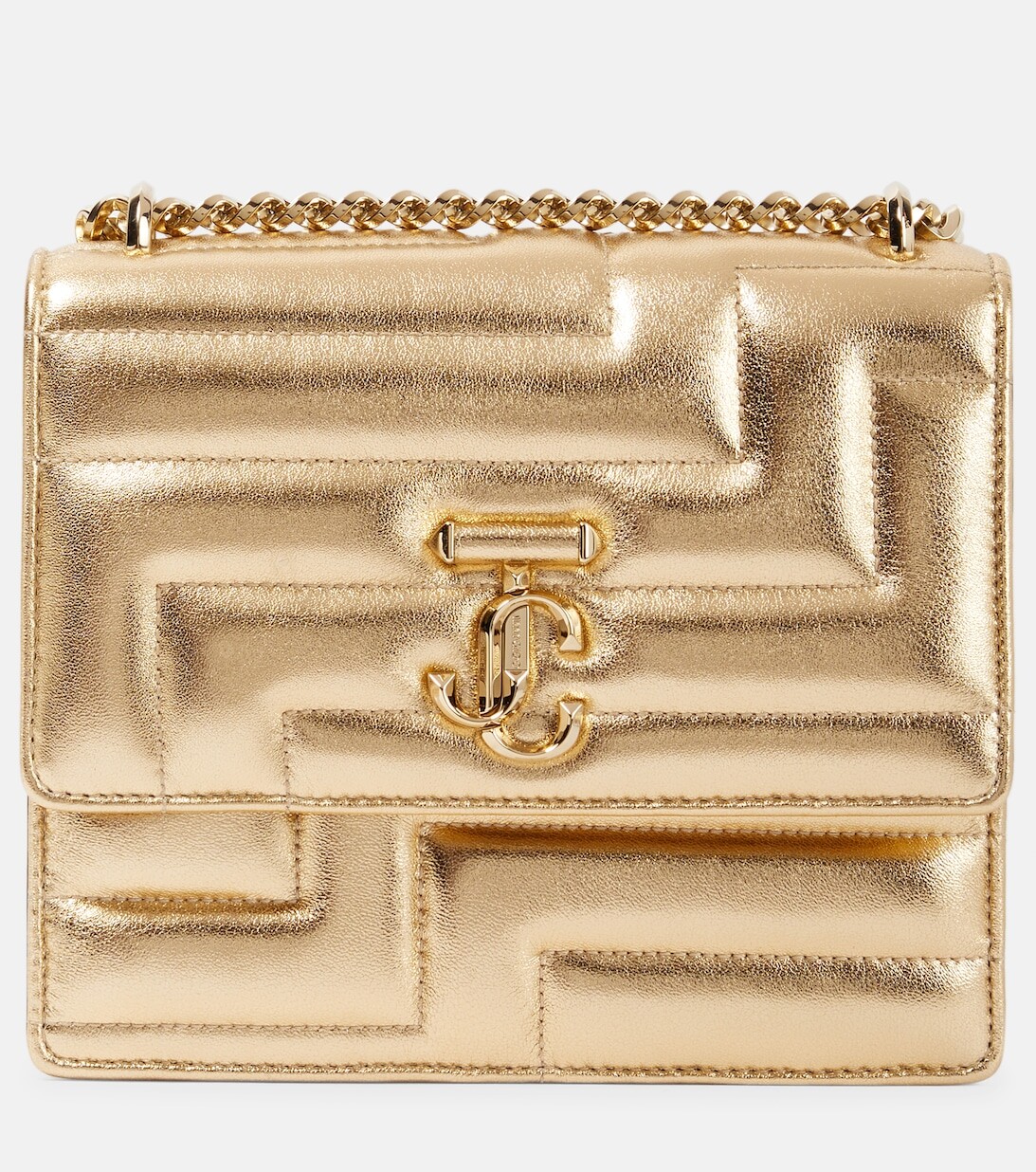 

Кожаная сумка через плечо Varenne Quad Jimmy Choo, золотой, Желтый