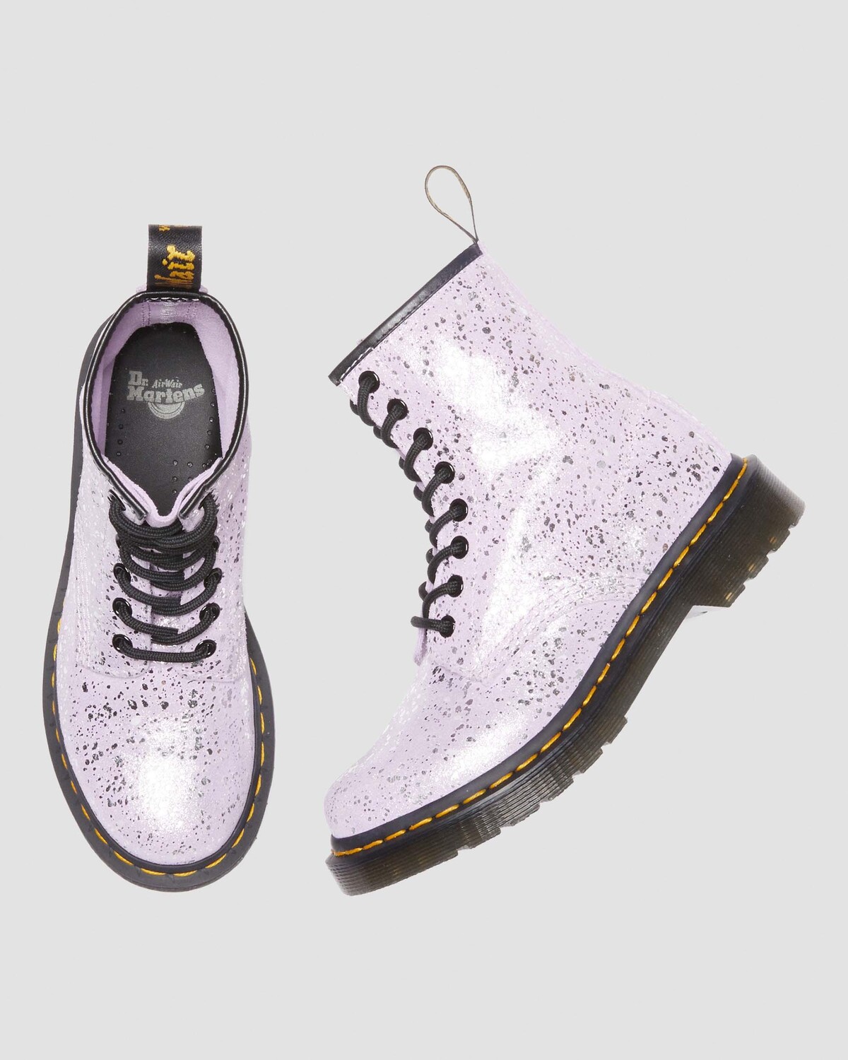 

Замшевые ботинки 1460 с металлизированными брызгами на шнуровке Dr. Martens