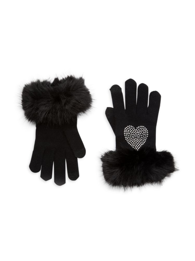 Кашемировые перчатки с отделкой из искусственного меха Sofia Cashmere, черный sofia m вьетнамки