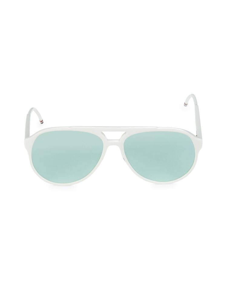

Солнцезащитные очки-авиаторы 63MM Thom Browne, белый
