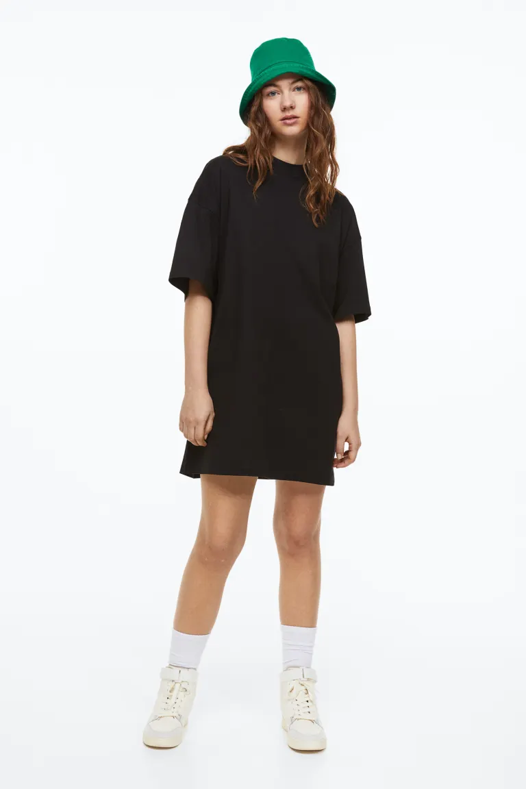 Объемное платье-майка H&M, черный платье объемное с короткими рукавами tisolde 1 s черный