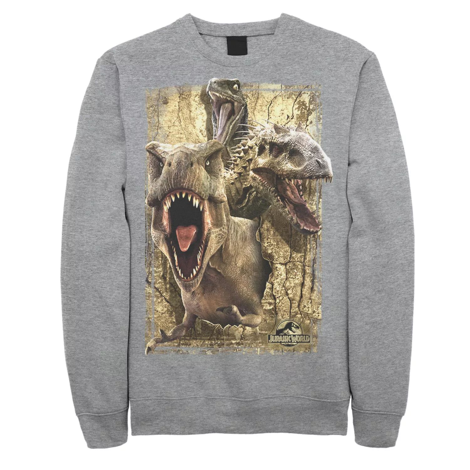 Мужской флисовый пуловер Jurassic World T-Rex Indominus Rex & Raptor Licensed Character