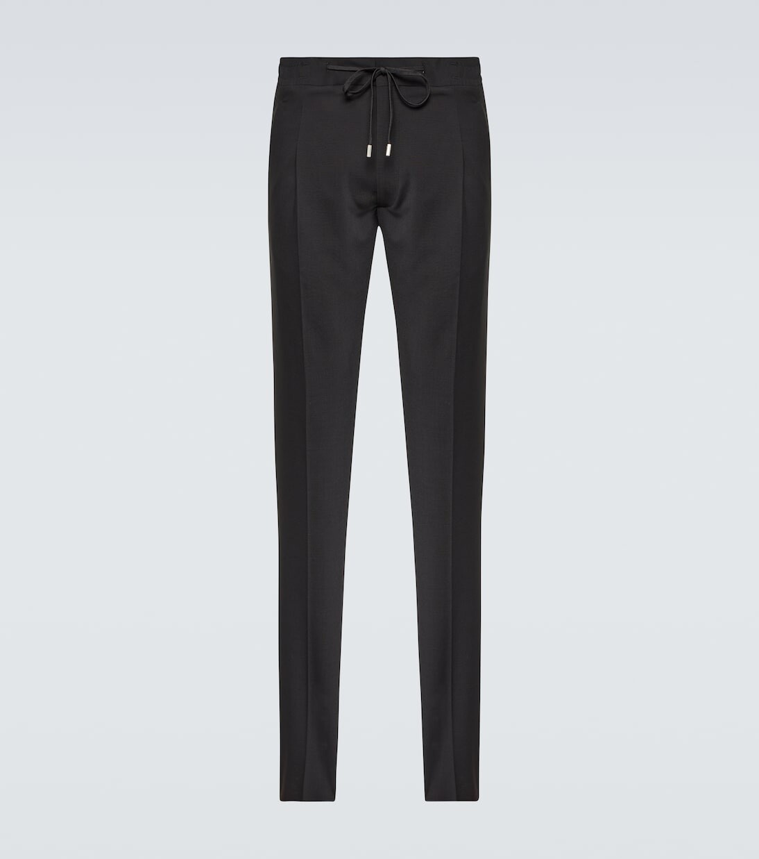 

Прямые брюки easy wear из смесовой шерсти Lardini, черный