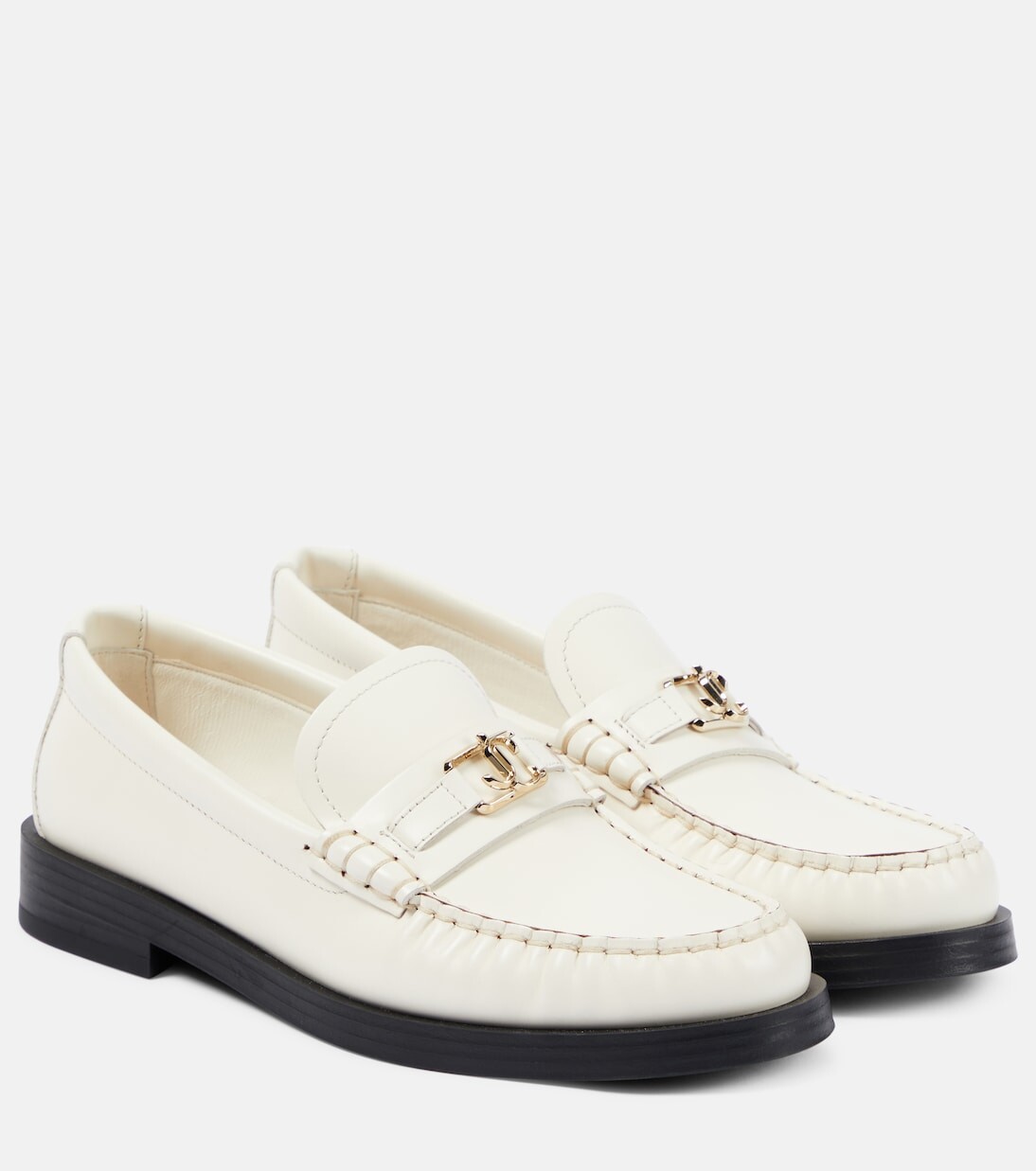 

Кожаные лоферы addie с логотипом Jimmy Choo, белый