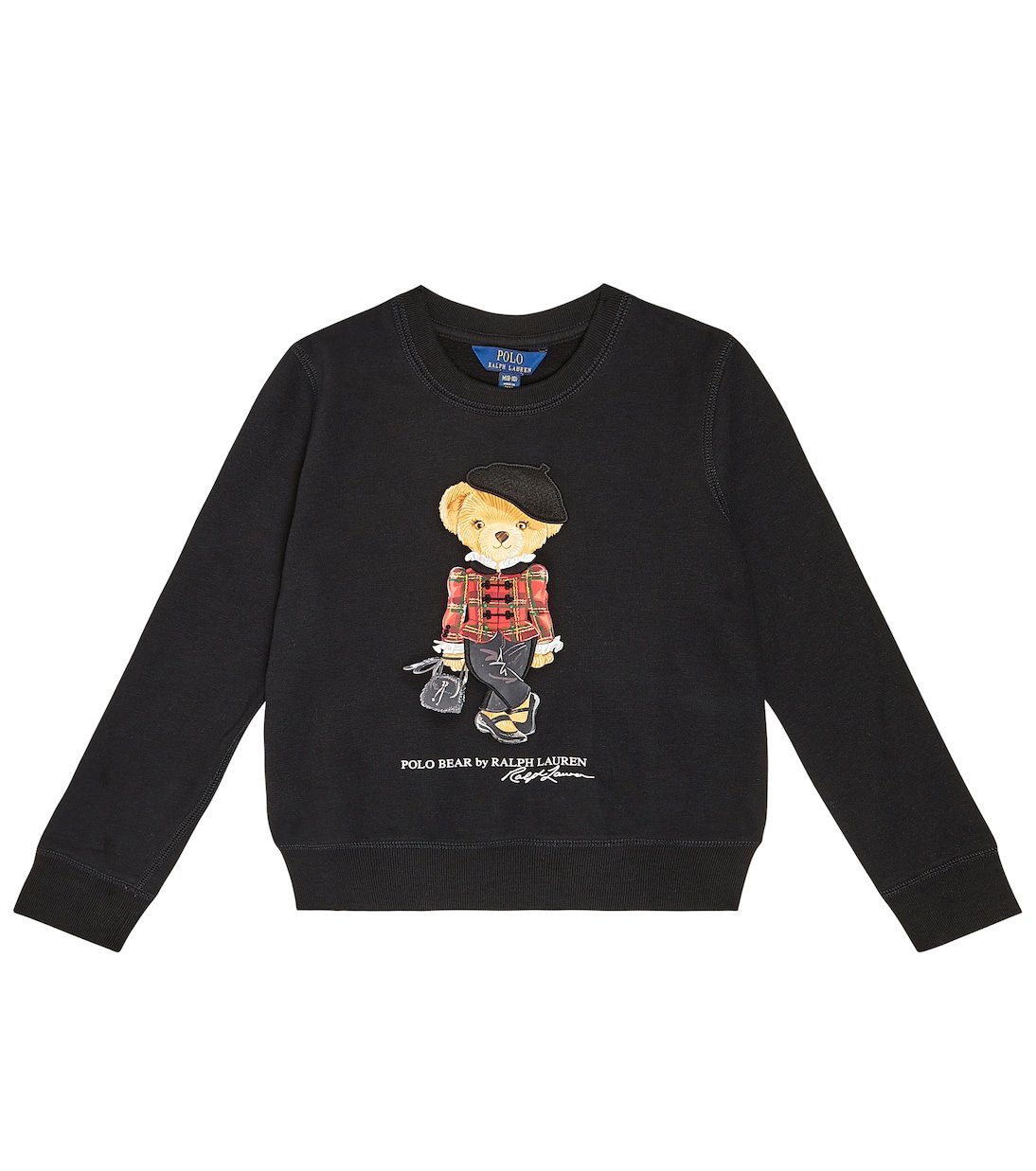 Флисовая толстовка polo bear Polo Ralph Lauren Kids, черный сапоги polo ralph lauren размер 11 черный