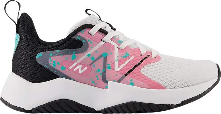 

Кроссовки Rave Run v2 Little Kid 'White Real Pink Paint Splatter', белый