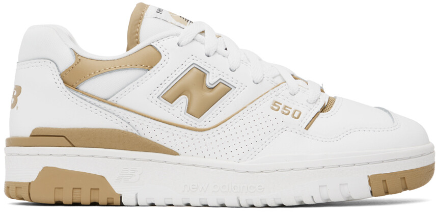 

Бело-коричневые кроссовки New Balance 550, Коричневый