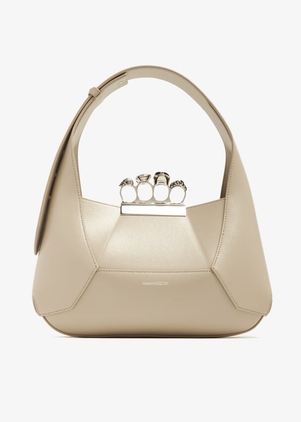 

Сумка Alexander Mcqueen Jewelled Hobo, бежевый