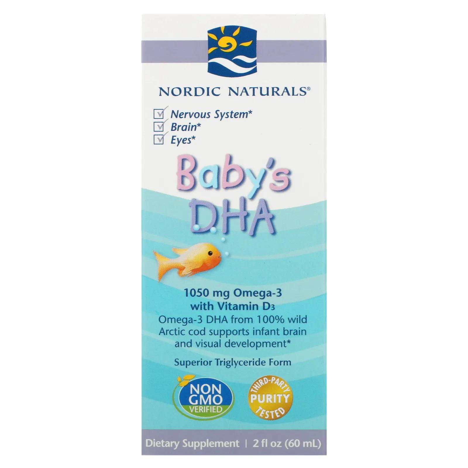 Nordic Naturals ДГК для детей с витамином D3 2 жидких унций (60 мл)