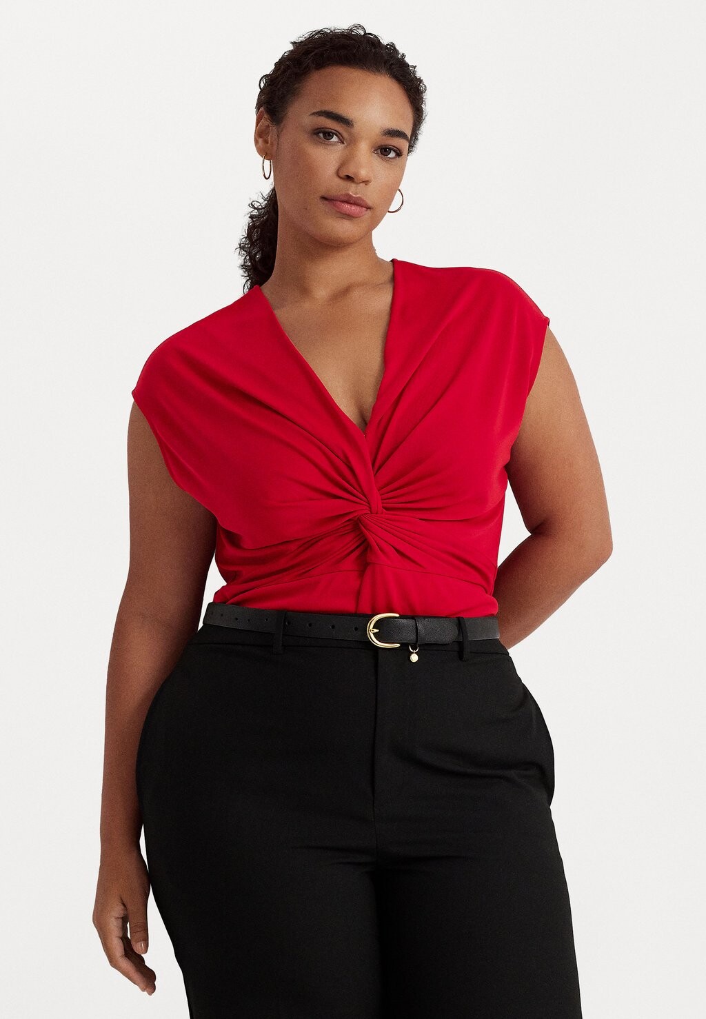

Рубашка с принтом Lauren Ralph Lauren RINELLE SHORT SLEEVE, цвет martin red