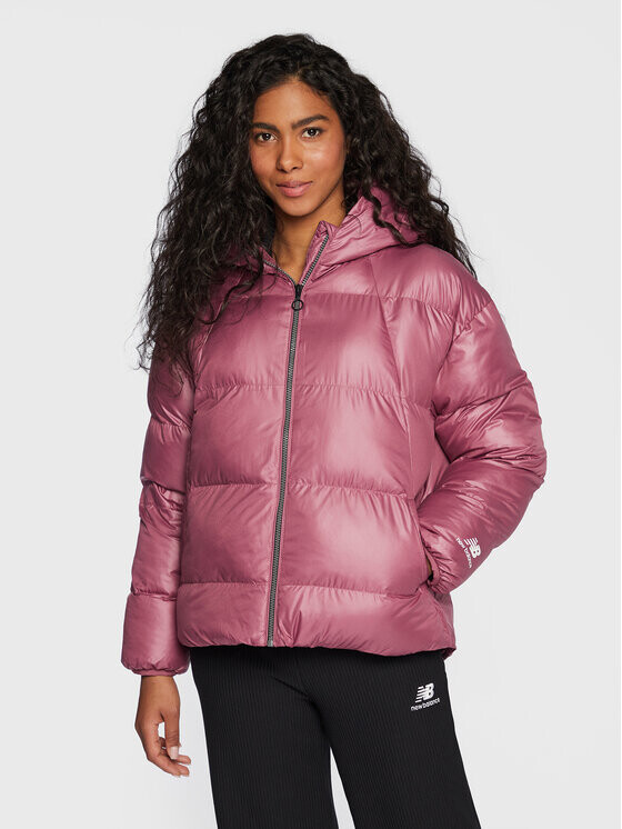 

Пуховик свободного кроя New Balance, розовый