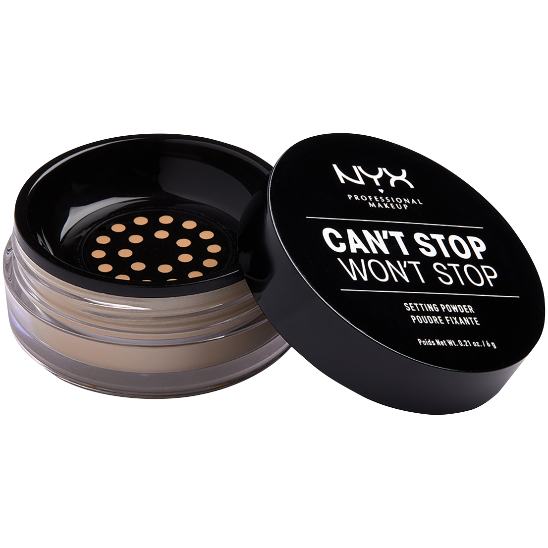 Фиксирующая пудра для лица средняя Nyx Professional Makeup Can'T Stop Won'T Stop, 6 гр
