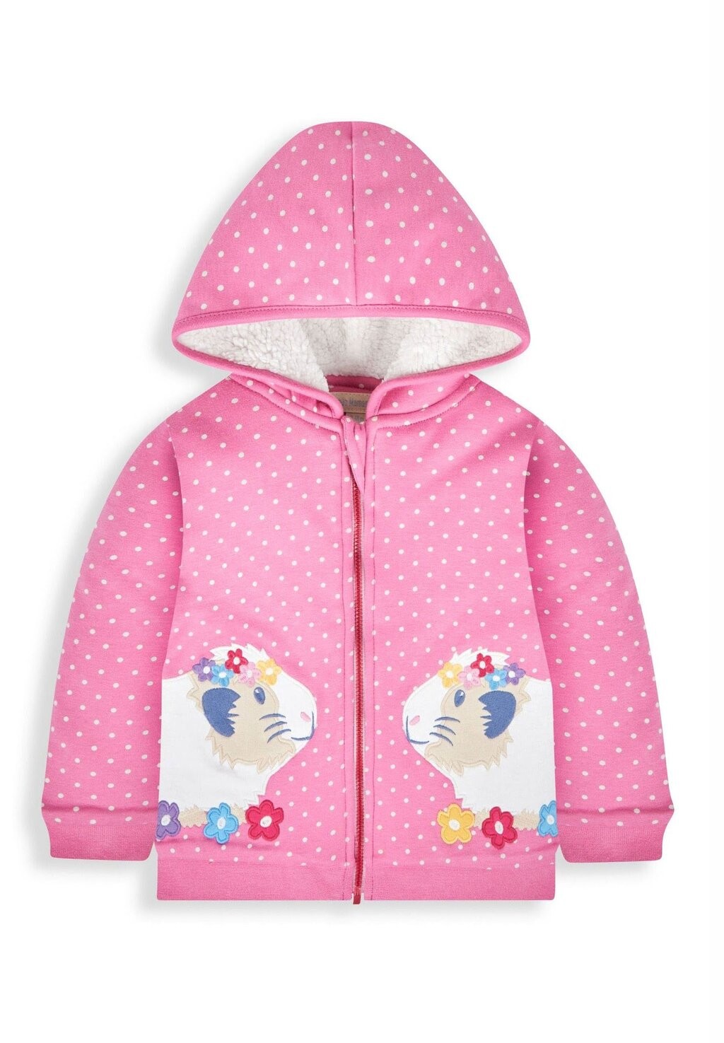 

Куртка межсезонная Guinea Pig Applique Cosy Hoodie JoJo Maman Bébé, розовый