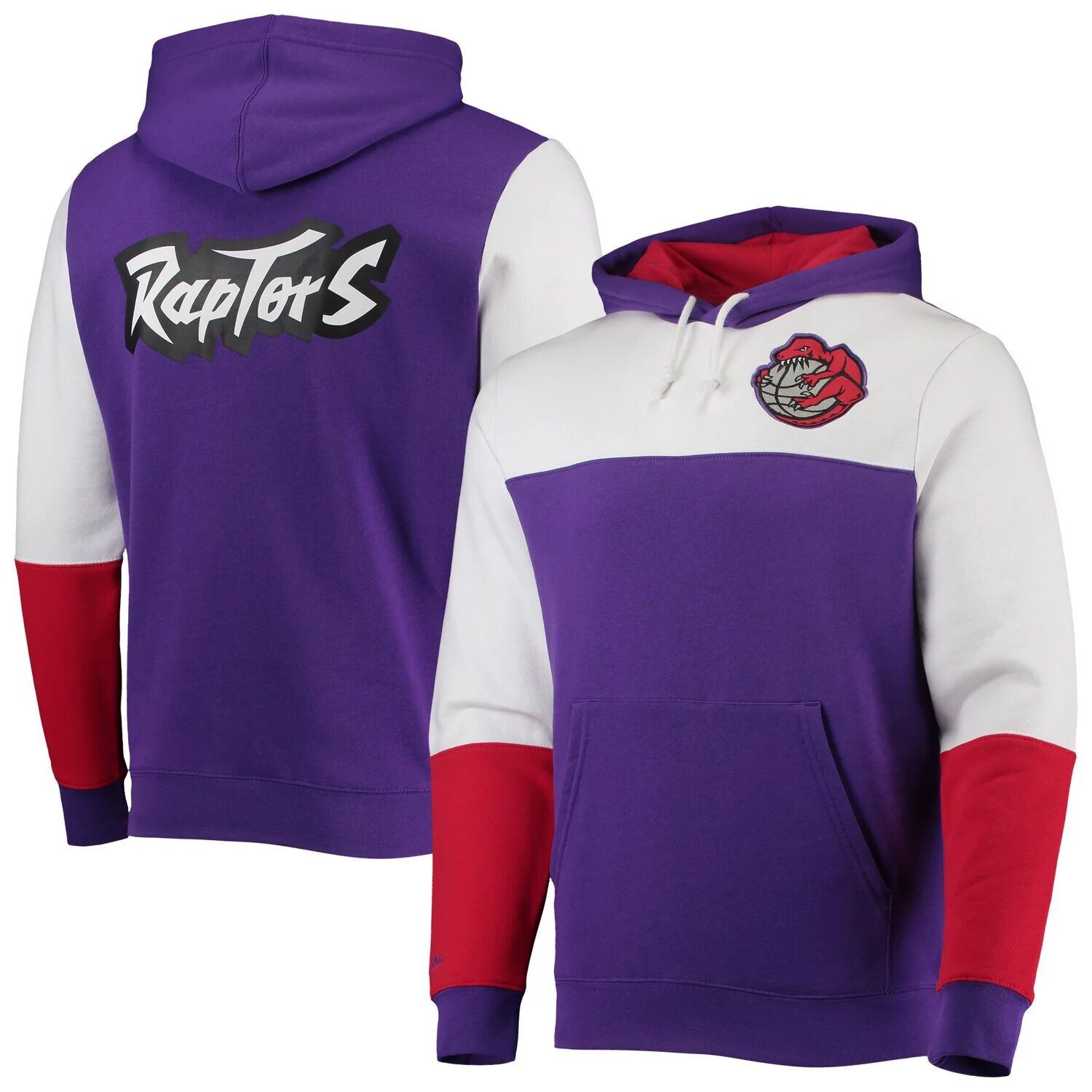 

Мужская толстовка с капюшоном Mitchell & Ness Purple Toronto Raptors Hardwood Classics Fusion 2.0 Colorblock