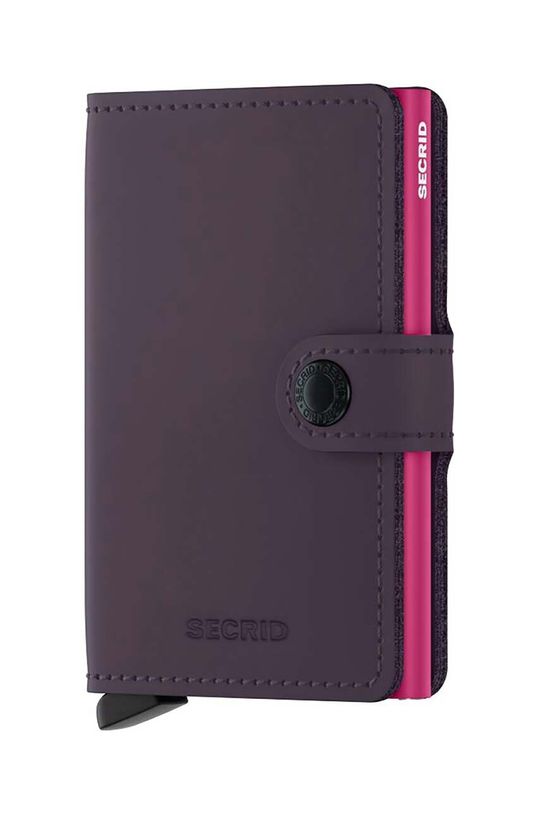 Кожаный кошелек Miniwallet Matte Dark Purple-Fuchsia Secrid, фиолетовый