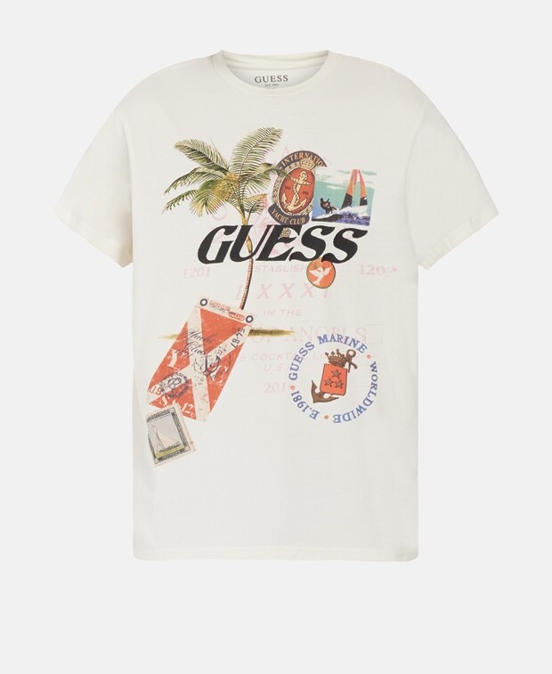 

Футболка Guess, экрю