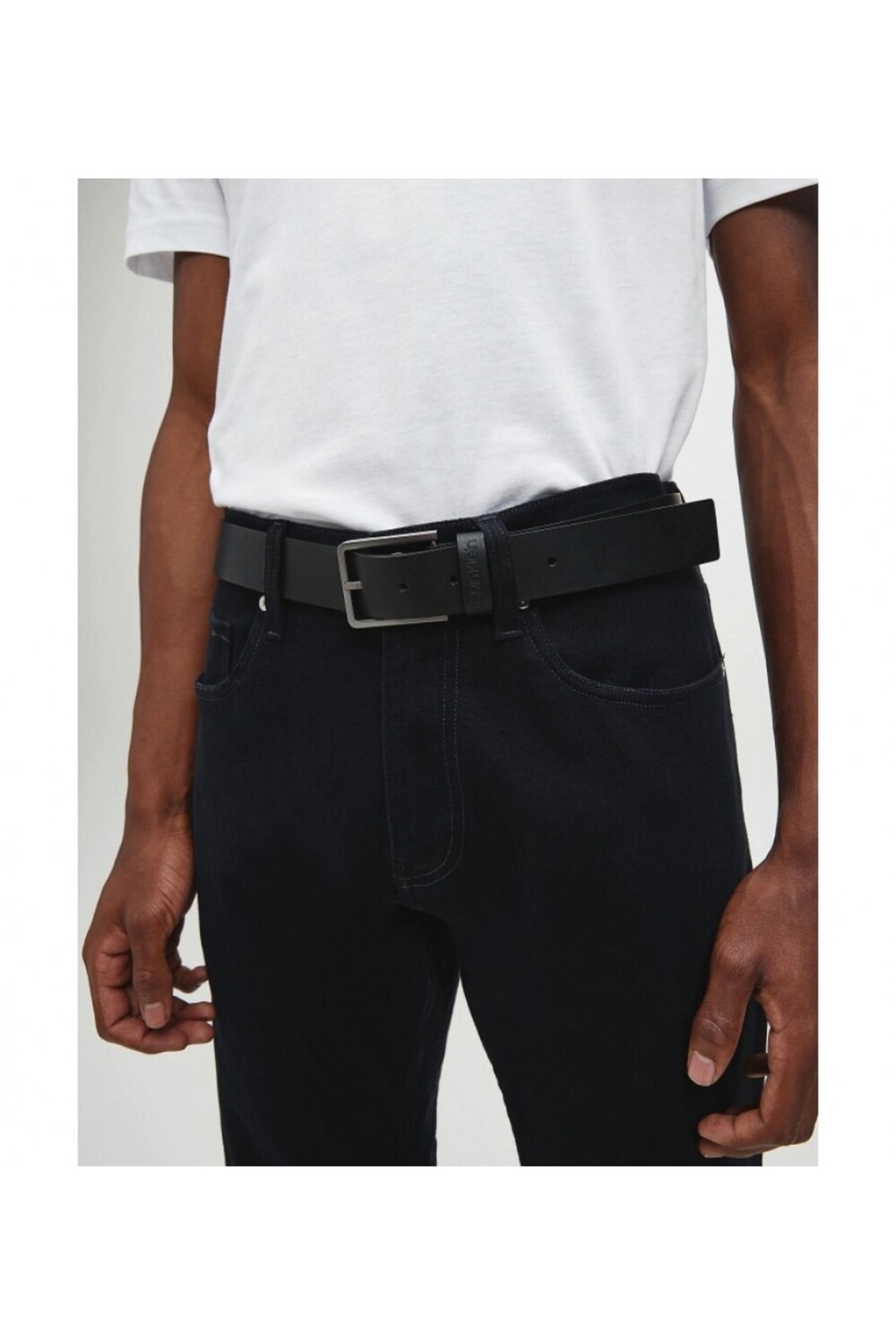 

Мужской ремень из 100% кожи черный Calvin Klein