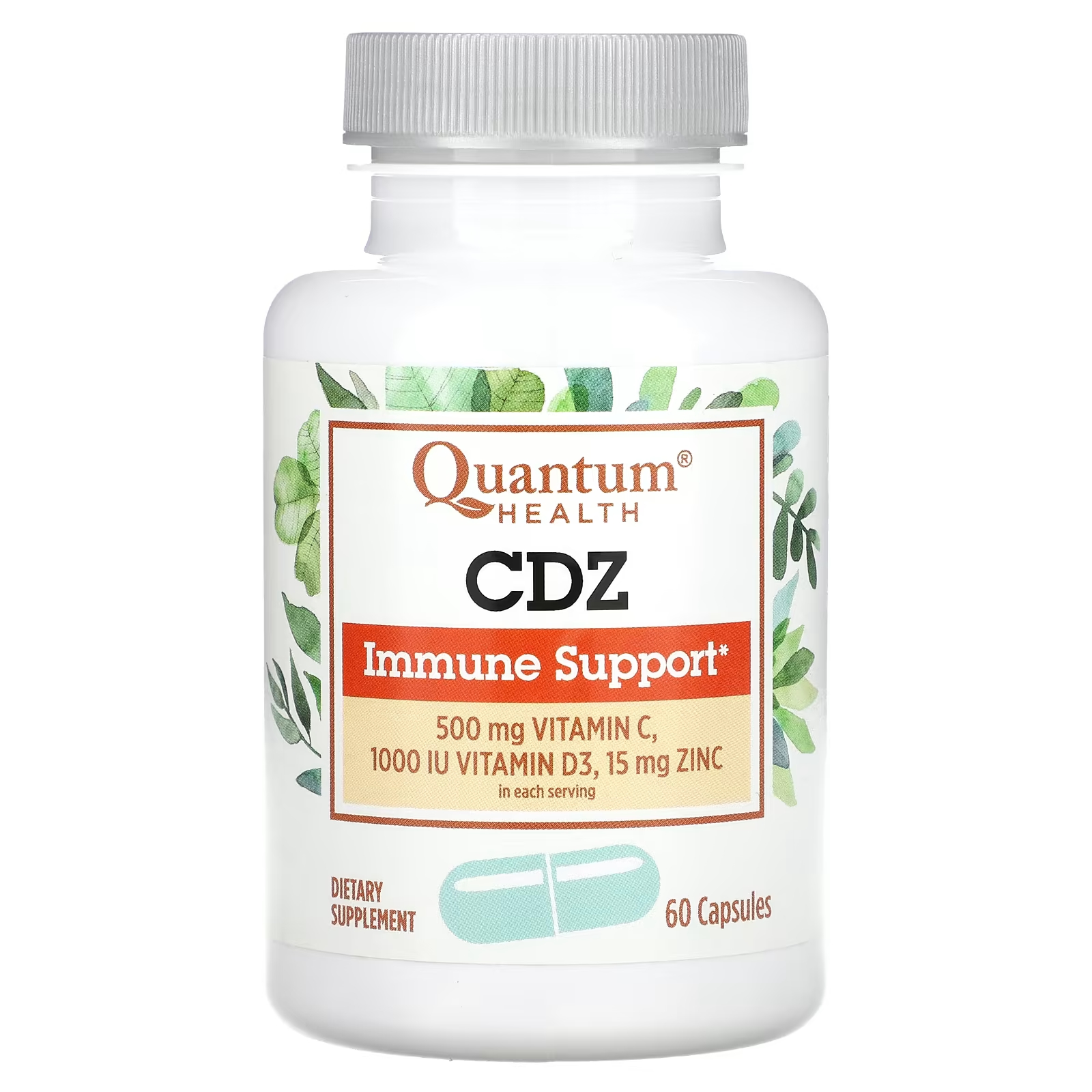 Quantum Health CDZ Поддержка иммунитета 60 капсул now foods allibiotic cdz сезонная поддержка иммунитета 60 мягких таблеток