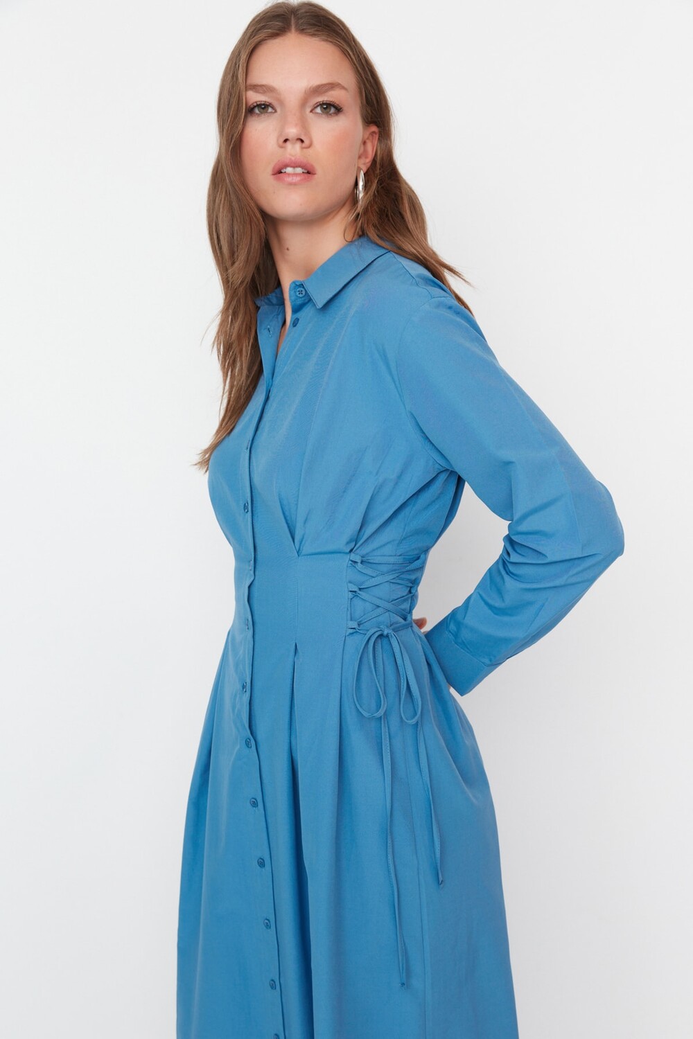 

Платье - Синее - Фигуристка Trendyol Modest, синий