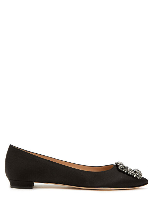 

Балетки с пряжкой Manolo Blahnik, черный