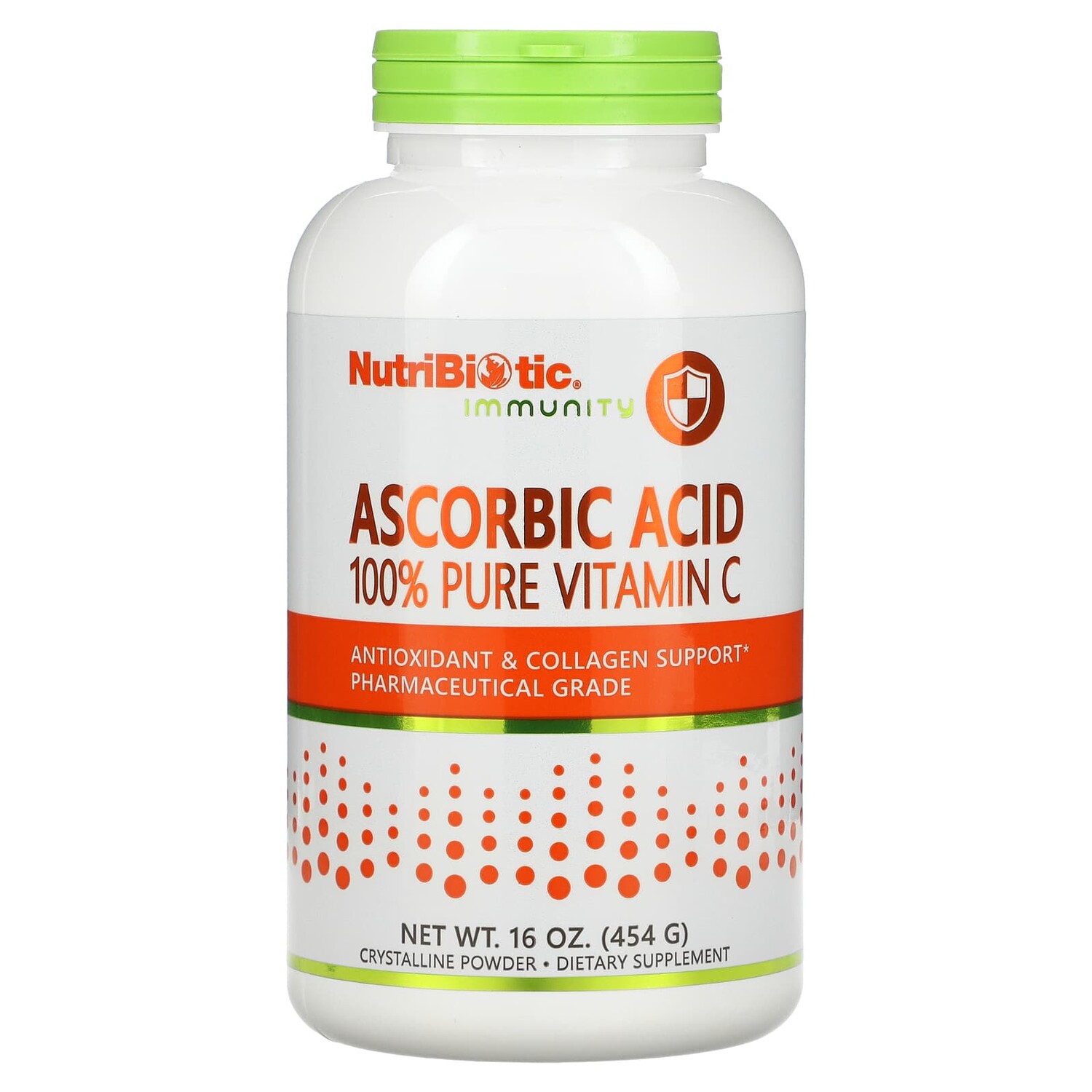 

Immunity, аскорбиновая кислота, 100% чистый витамин C, 454 г (16 унций), NutriBiotic
