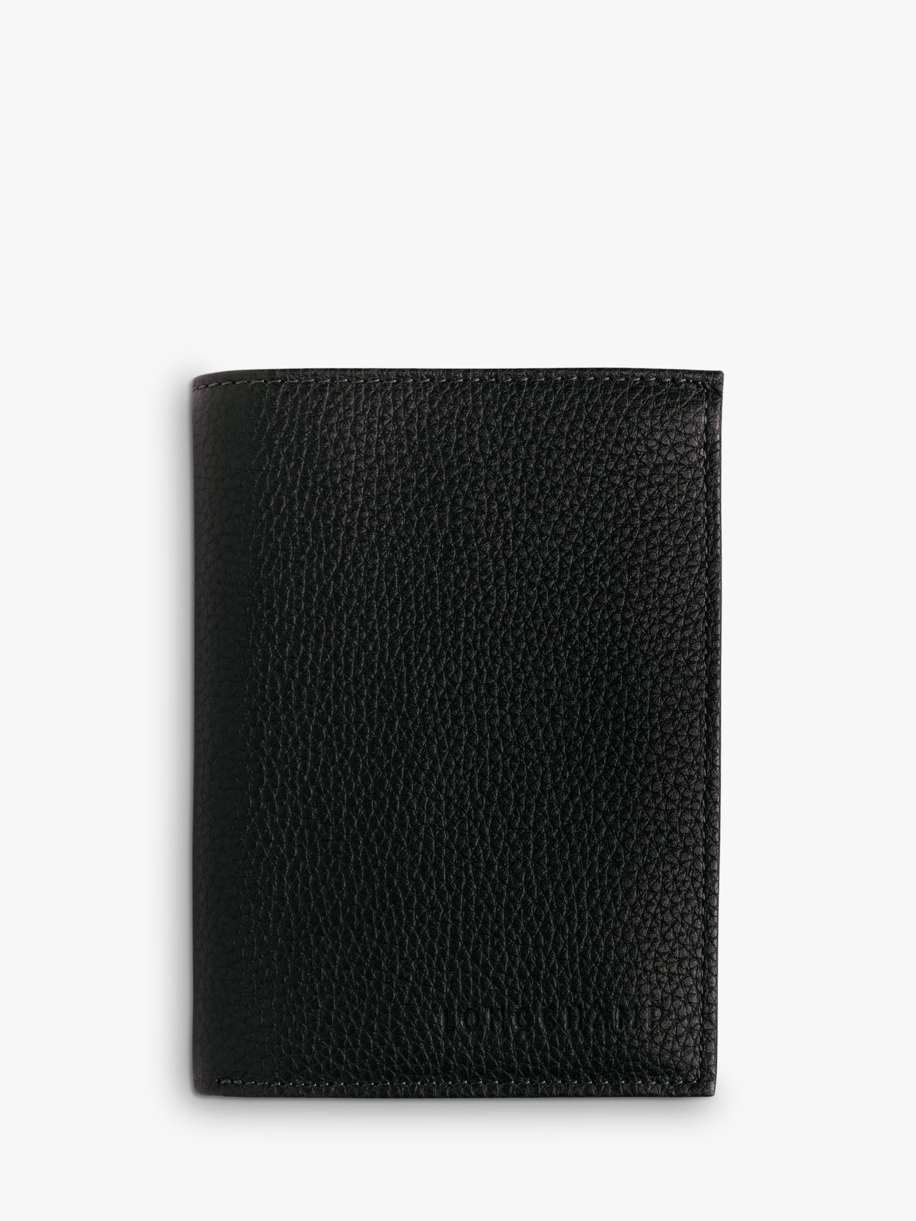 кожаный кошелек в три сложения bowston lakeland leather черный Кожаный кошелек в три сложения Longchamp Le Foulonné, черный