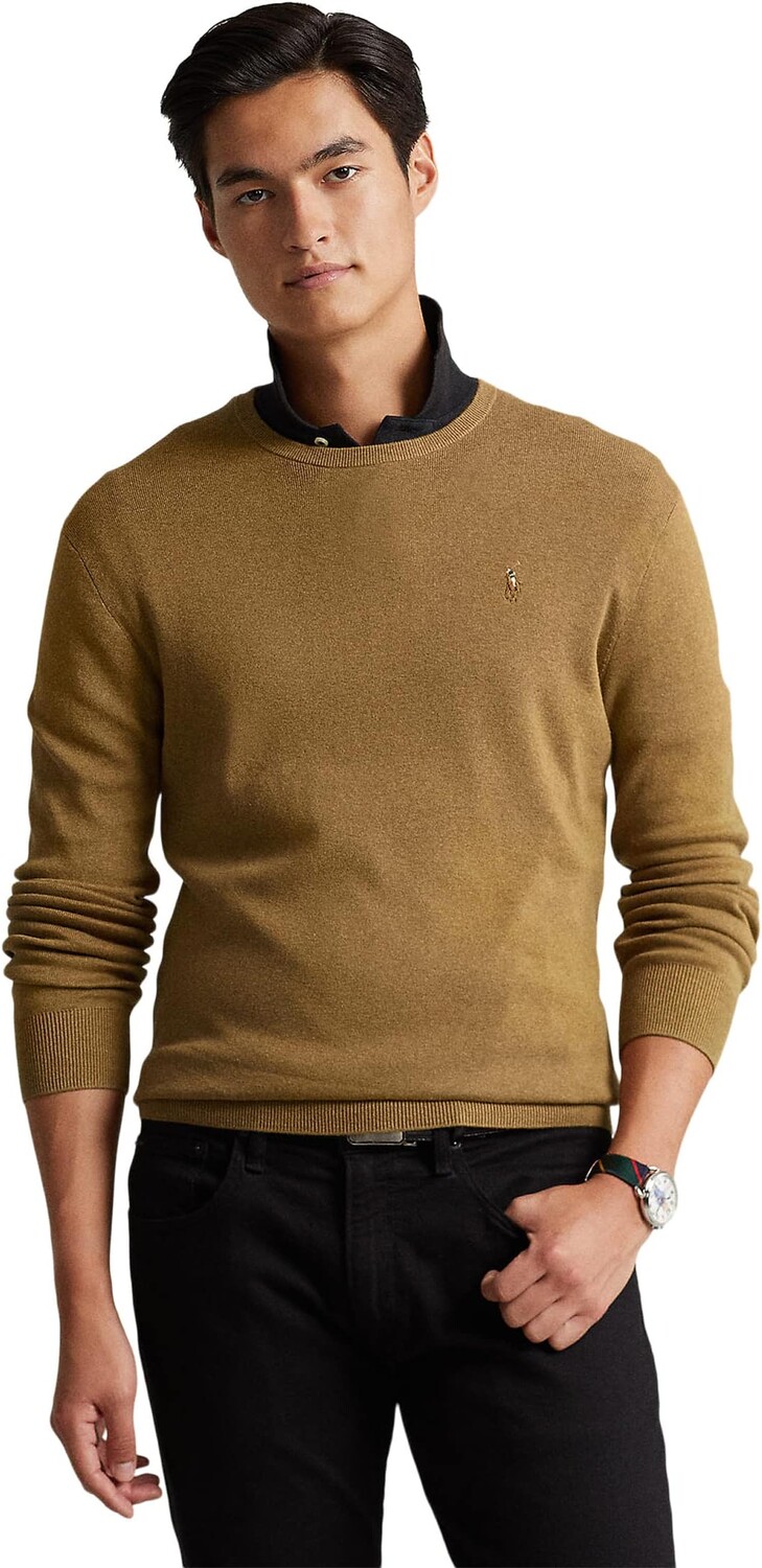 

Хлопковый свитер с круглым вырезом Polo Ralph Lauren, цвет New Ghurka Heather