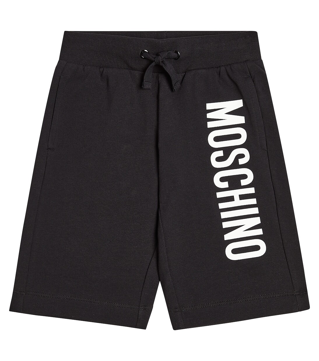 

Шорты из хлопкового джерси с логотипом Moschino Kids, черный
