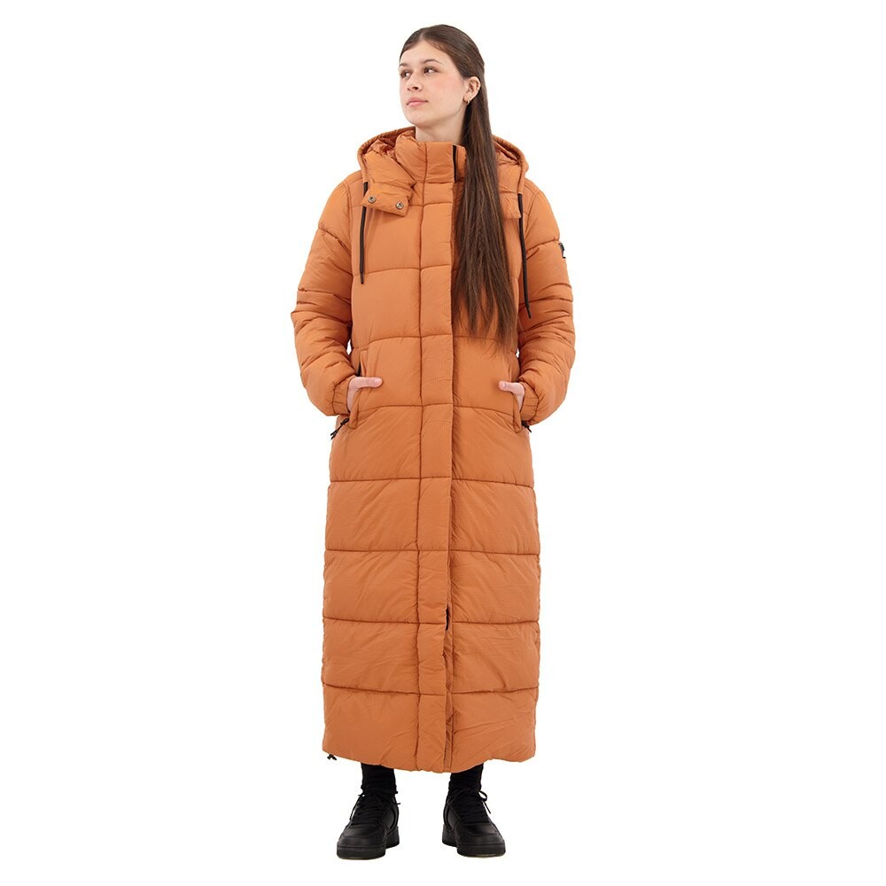 Куртка Superdry Ripstop Longline Puffer, коричневый